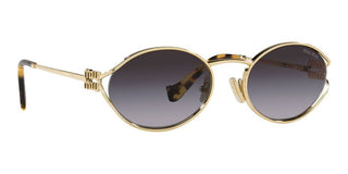 Miu Miu SMU 52YS women Gold Round Sunglasses