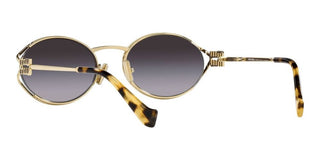 Miu Miu SMU 52YS women Gold Round Sunglasses