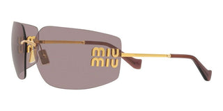 Miu Miu SMU 54YS women Gold Geometric Sunglasses