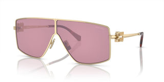 Miu Miu SMU 51ZS women Gold Geometric Sunglasses