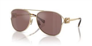 Miu Miu SMU 52ZS women Gold Pilot Sunglasses