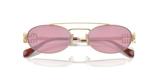 Miu Miu SMU 54ZS women Gold Geometric Sunglasses