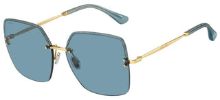 Jimmy Choo TAVI/S women Gold Oversize Sunglasses