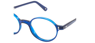 L.G.R TEOS men Blue Round Eyeglasses