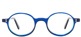 L.G.R TEOS men Blue Round Eyeglasses