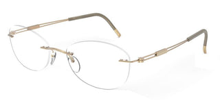 Silhouette TNG CRYSTALS 5551/FE unisex Gold Geometric Eyeglasses