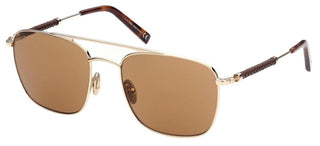 Tod's TO0295 men Gold Geometric Sunglasses