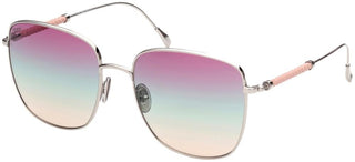 Tod's TO0302 women Silver Geometric Sunglasses