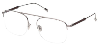 Tod's TO5255 men Ruthenium Geometric Eyeglasses