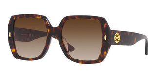 Tory Burch TY 7191U women Brown Geometric Sunglasses