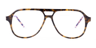 Thom Browne UEO927A-G0002 unisex Havana Pilot Eyeglasses