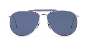 Thom Browne UES015A-G0001 unisex Silver Pilot Sunglasses