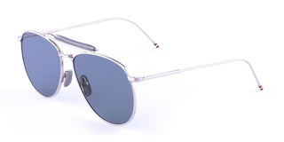 Thom Browne UES015A-G0001 unisex Silver Pilot Sunglasses