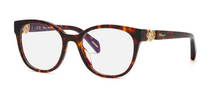 Chopard VCH356S unisex Havana Geometric Eyeglasses