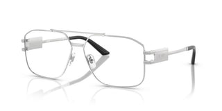 Versace VE 1302 men Silver Pilot Eyeglasses