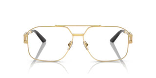 Versace VE 1302 men Gold Pilot Eyeglasses