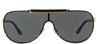 Versace VE 2140 unisex Gold Shield Sunglasses