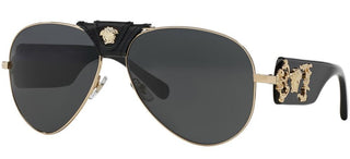 Versace VE 2150Q men Black Pilot Sunglasses