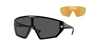 Versace VE 4461 unisex Black Shield Sunglasses