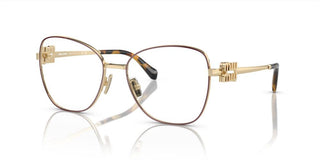 Miu Miu VMU 50XV women Red Geometric Eyeglasses