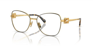 Miu Miu VMU 50XV women Black Geometric Eyeglasses