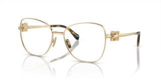 Miu Miu VMU 50XV women Gold Geometric Eyeglasses