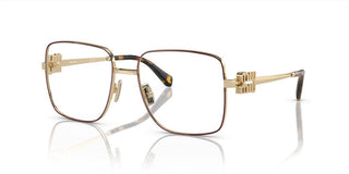 Miu Miu VMU 51XV women Gold Squared Eyeglasses