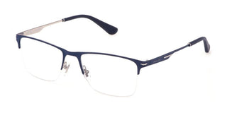 Police VPLN18 unisex Blue Geometric Eyeglasses