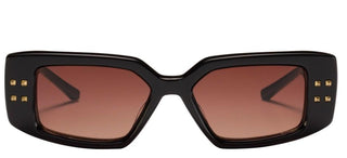 Valentino V - CINQUE unisex Black Cat Eye Sunglasses