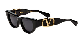 Valentino V - DUE women Black Cat Eye Sunglasses