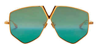 Valentino V - HEXAGON unisex Gold Geometric Sunglasses