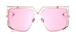 Valentino V - LIGHT unisex Gold Geometric Sunglasses