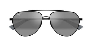 Maui Jim WAIWAI 634 men Black Pilot Sunglasses