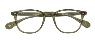 Garrett Leight WILSHIRE unisex Green Squared Eyeglasses