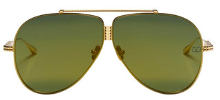 Valentino XVI unisex Gold Pilot Sunglasses